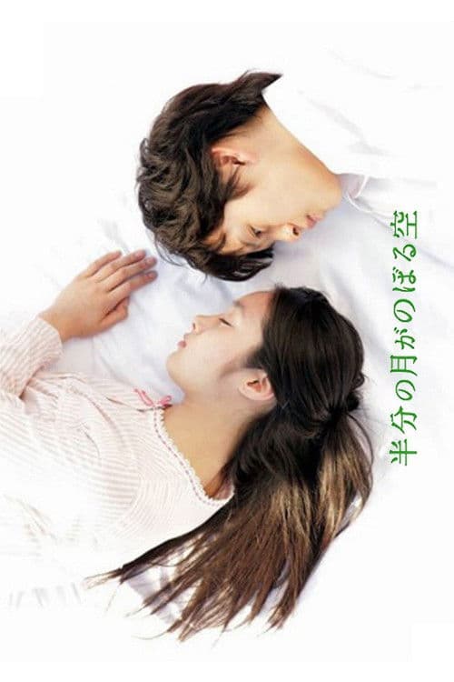 반쪽 달이 떠오르는 하늘